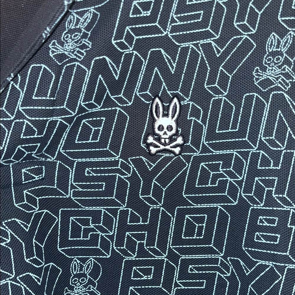Psycho Bunny dark blue- with blue Patterned Polo